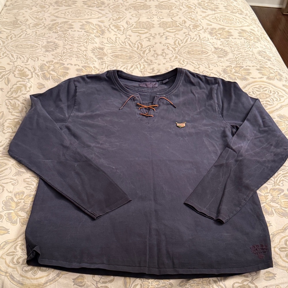 Men’s Scotch and Soda cotton top size XXL distressed blue cotton new